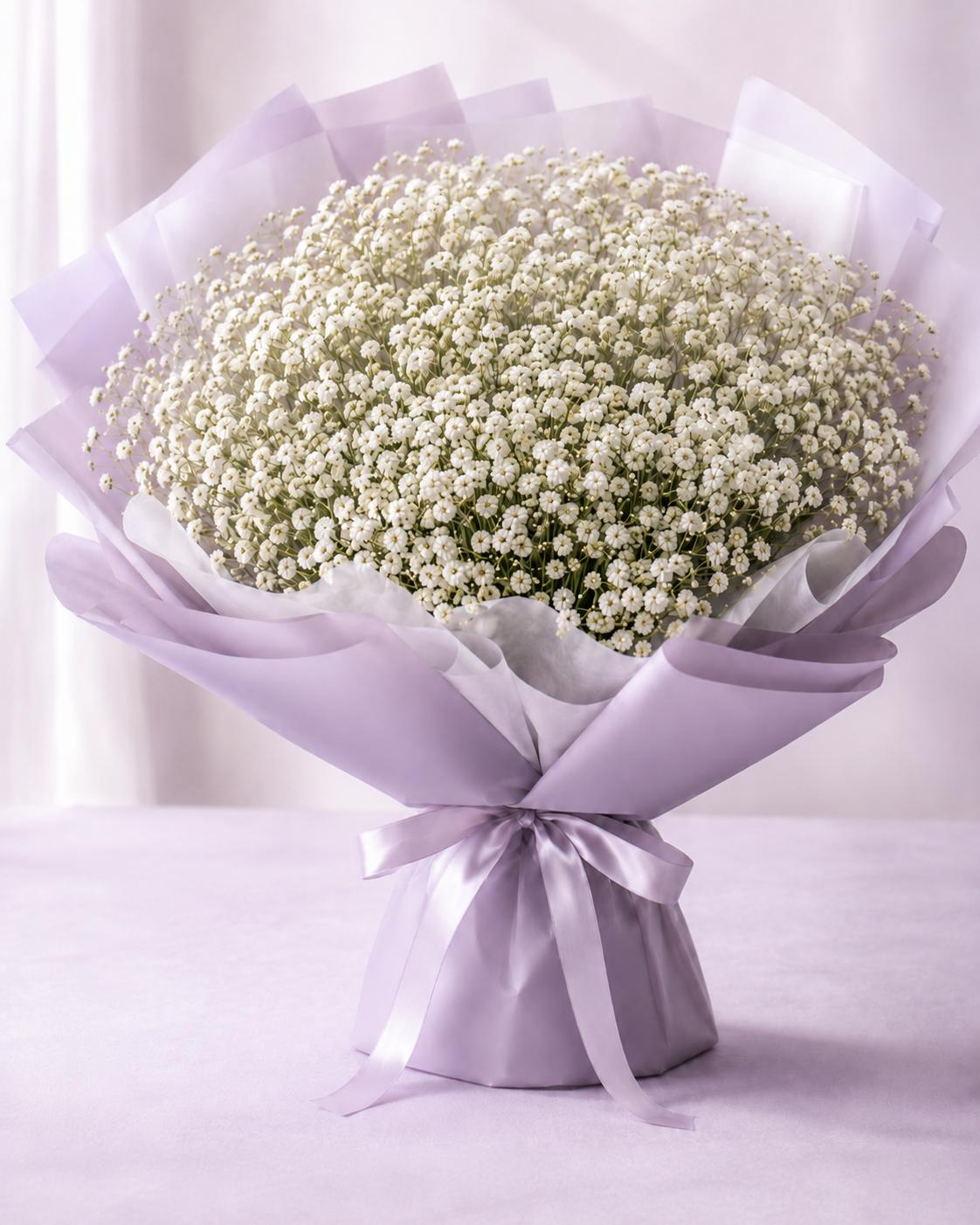 Big Gypso Baby’s Breath fresh flower bouquet from Trelluna