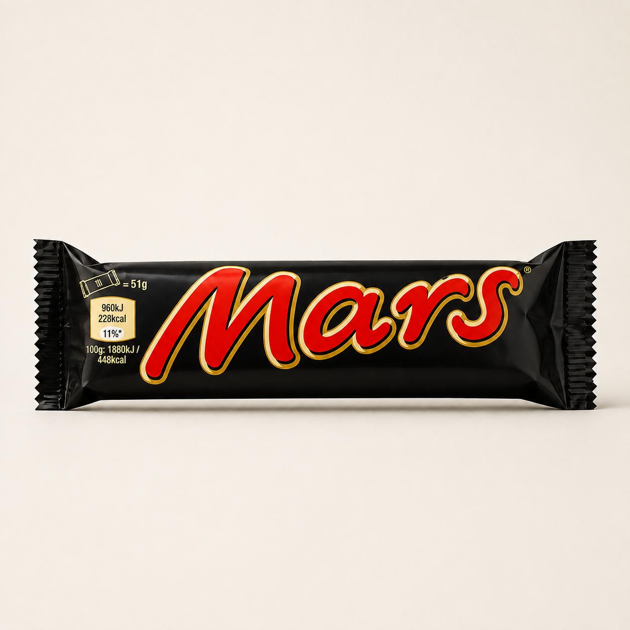 Mars chocolate bar with caramel and nougat from Trelluna