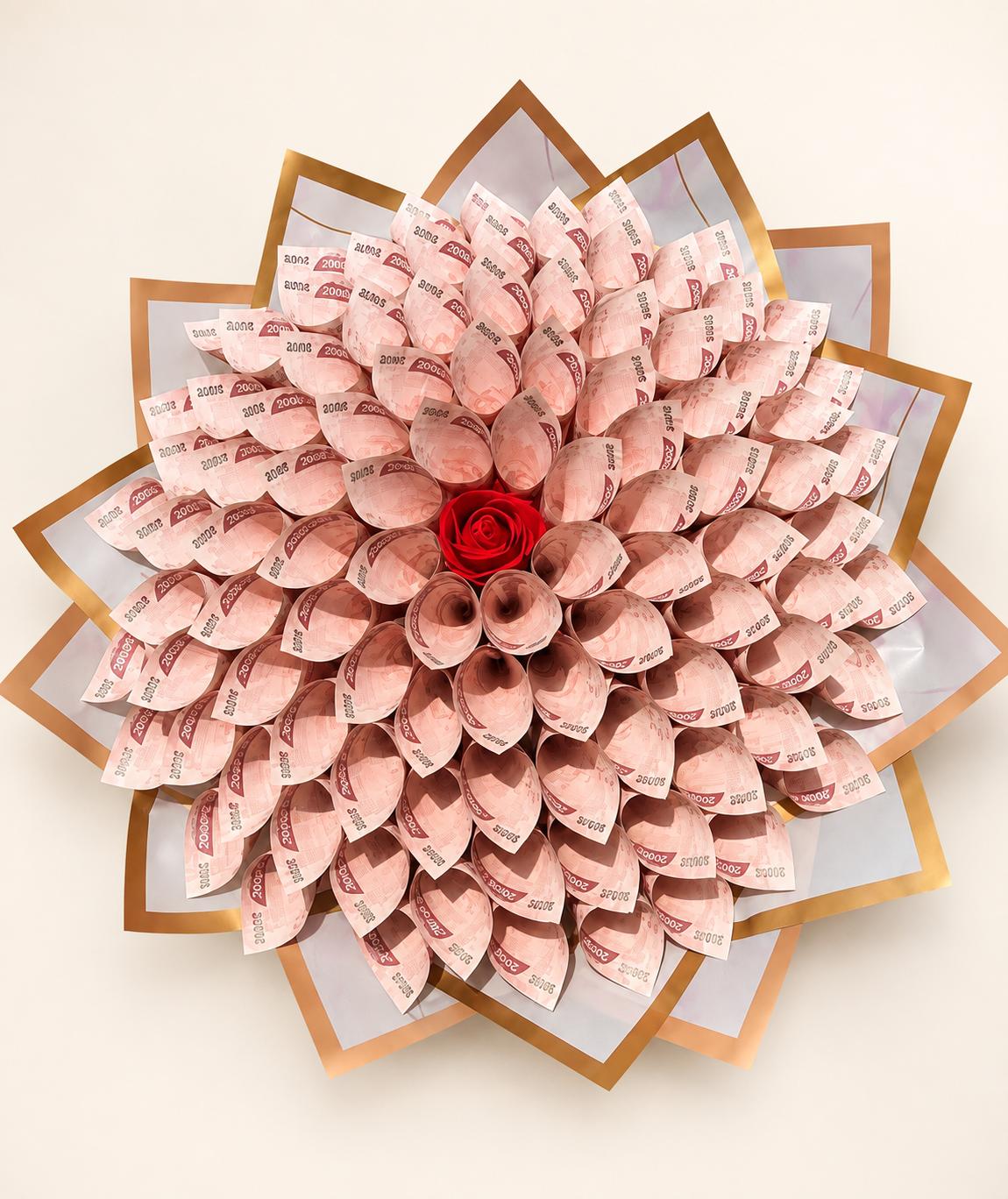 Beautiful ₦20,000 money bouquet gift arranged with Nigerian naira notes and decorative wrapping in Lagos