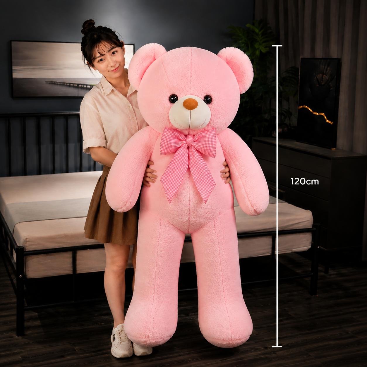 120cm large pink teddy bear for special occasions, surprises, and luxury gifts