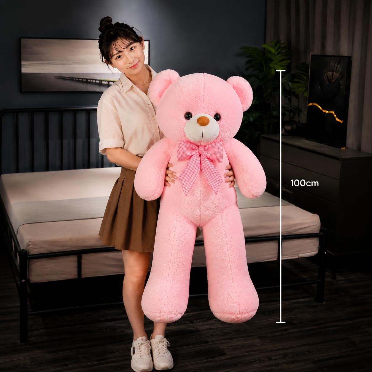100cm giant pink teddy bear for romantic gifts, birthdays, and memorable celebrations