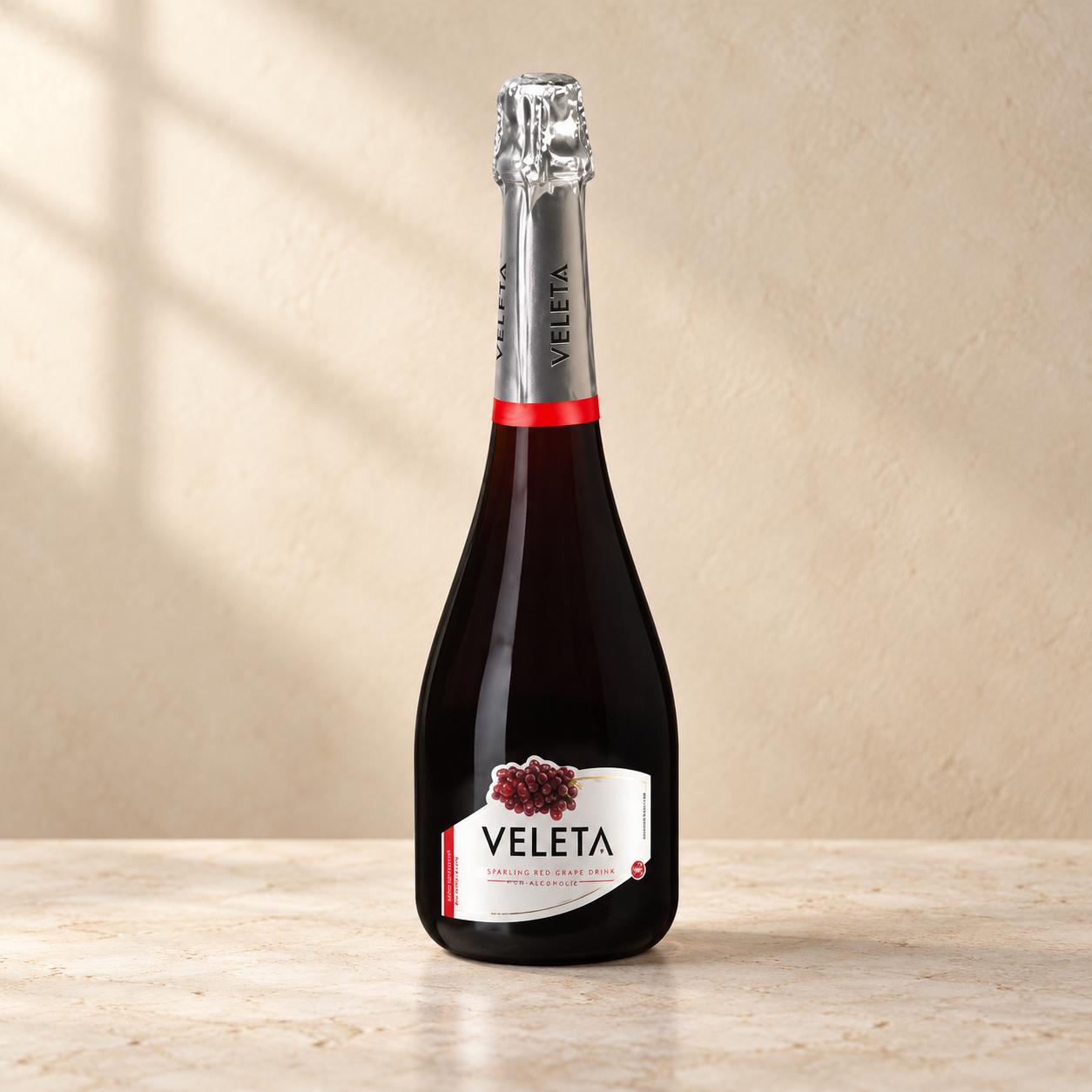 Veleta non-alcoholic sparkling red grape drink 75cl bottle