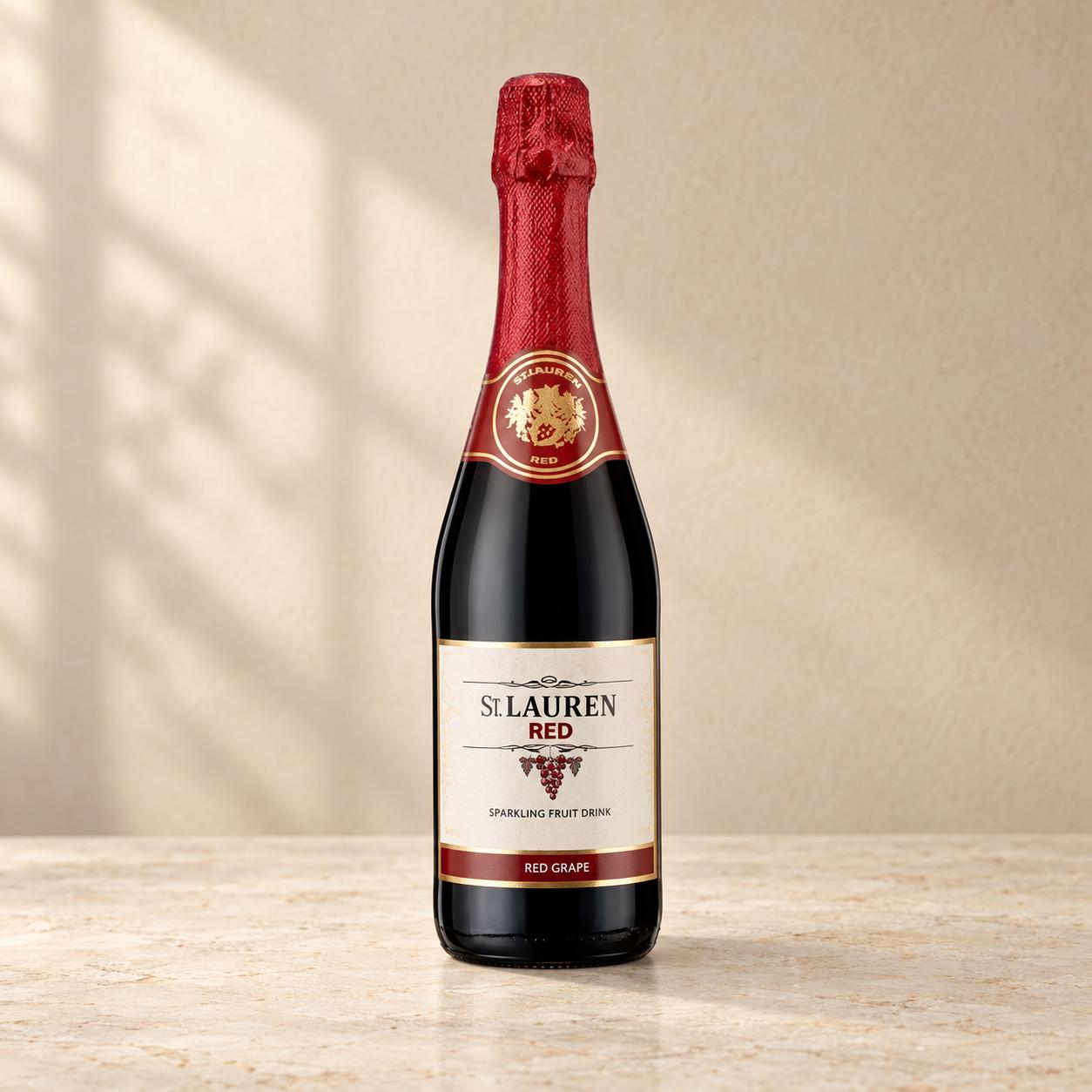 St. Lauren non-alcoholic sparkling red grape drink 75cl bottle