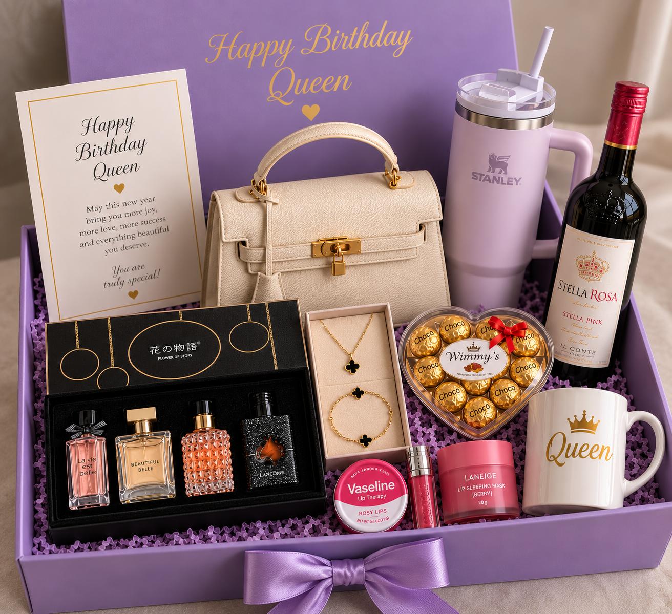 Handbag, Perfume & Stanley Cup Gift Set for Her